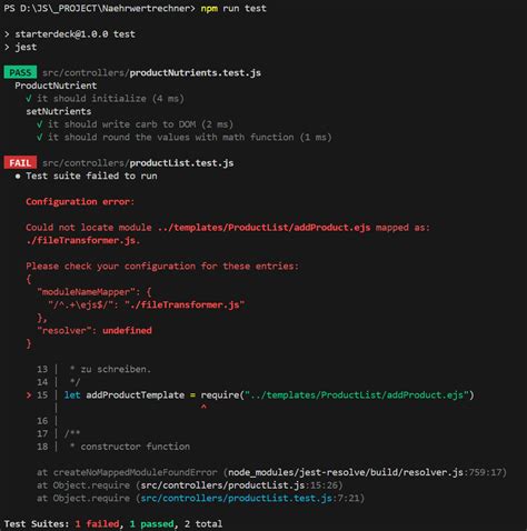 Jest config module is not defined.  Since all files inside node_modules are not trans...