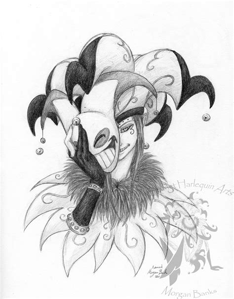 Jester Face Drawing