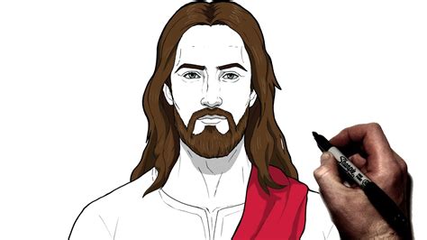 Jesus Drawing: How to Draw Jesus 📿 EASY Step by step drawing