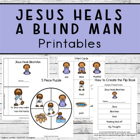 Jesus Heals Blind Man Worksheets - Lesson Worksheets