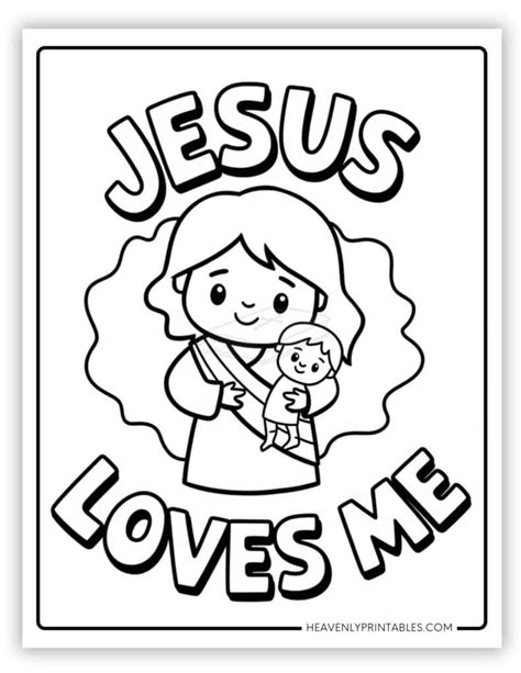 Jesus Loves Me Coloring Picture