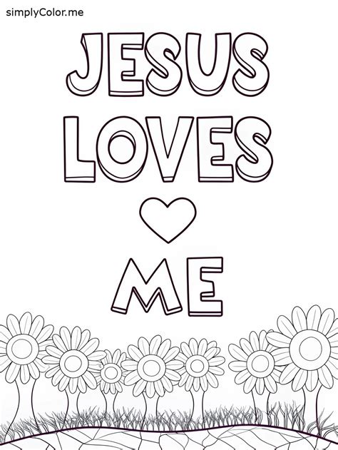 Jesus Loves Me Coloring Shee