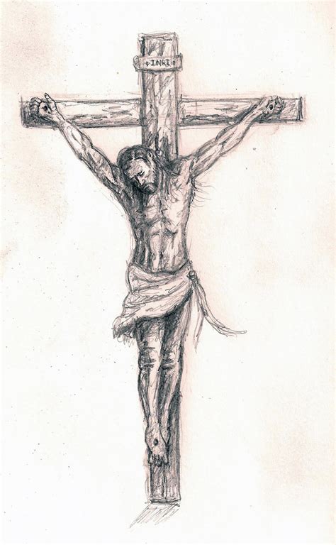 Jesus On The Cross Drawing
