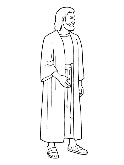 Jesus Standing Coloring Pages