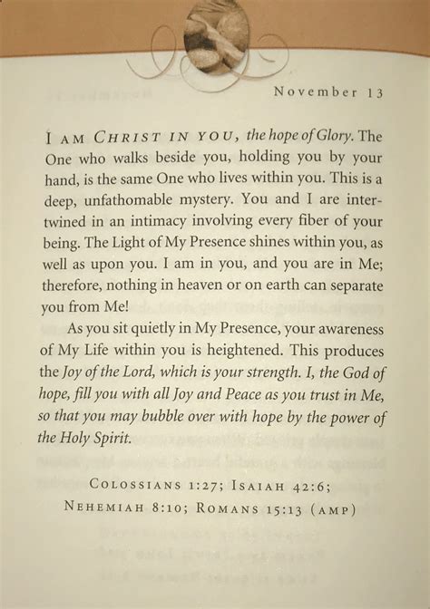 Jesus Calling April 11 - Be a wide receiver