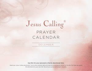 Dec 6, 2016 · Jesus Calling: December 23; Ecclesiastes 8:16-17 - Embracing our Finitude; Jesus Calling: December 22; Psalm 111 - The Great Works of God; Jesus Calling: December 21; Proverbs 27:2 - Praise from Others; Jesus Calling: December 20; Psalm 89:38-52 - How Long? O Lord; Jesus Calling: December 19; Psalm 89:19-37 - God's Eternal Covenant with God ... . 