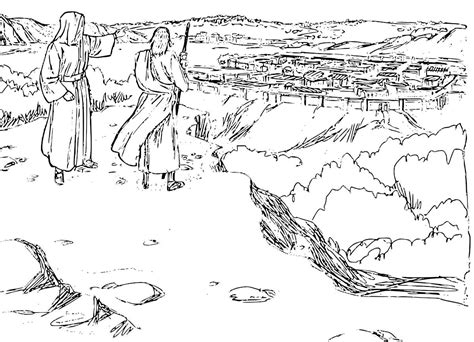 Jesus is Tempted in the Desert Coloring Pages