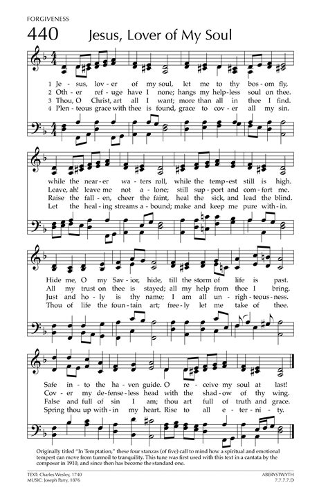 Jesus lover of my soul. A hymn that praises Jesus as a source of refuge, guidance, and salvation in times of uncertainty and grief. Written by Charles Wesley in 1738, it has been included in more than 2600 hymnals and is a favorite of many great … 