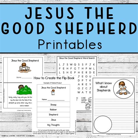 Jesus the Good Shepherd Printables Simple Living. Creative Learning