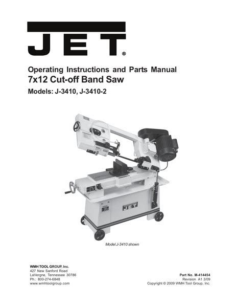Jet 12 inch band saw manual. - Manuale operativo del servizio clienti customer service operations manual.