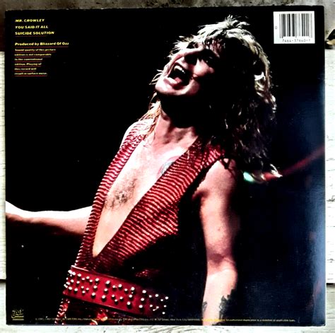 Jet 37640 Ozzy Osbourne Live Mr Crowley Collectors Ed Picture