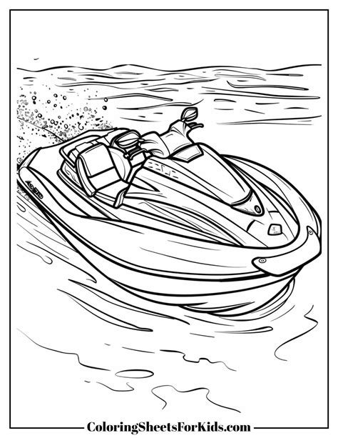 Jet Ski Coloring Pages Coloring Pages