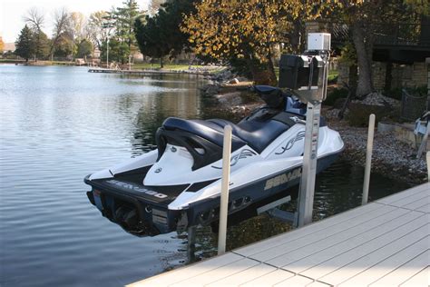 Jet ski dock attachment.  Dock Mount PWC Lifts attach directly to your ...