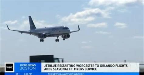 JetBlue adds nonstop flights to Orlando, Fort Myers from Worcester Regional Airport