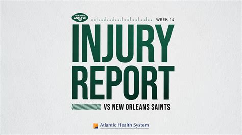 Jets Injury Report Week 14 vs. Saints - Thursday - New York Jets