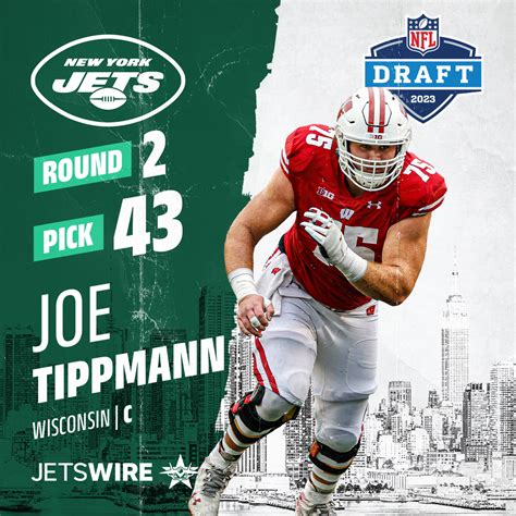 Jets select Wisconsin center Joe Tippmann at No. 43 overall