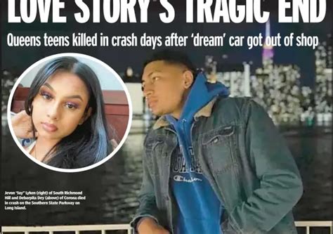 Jan 30, 2024 · The victims, 19-year-old Jevon Lyken, of South Richmond, and 18-year-old Bangladeshi origin ‍student Debarpita Dey Brotee, of Corona, were both pronounced dead at the scene of the 5:40 a.m. Sunday crash on the Southern State Parkway in Babylon..