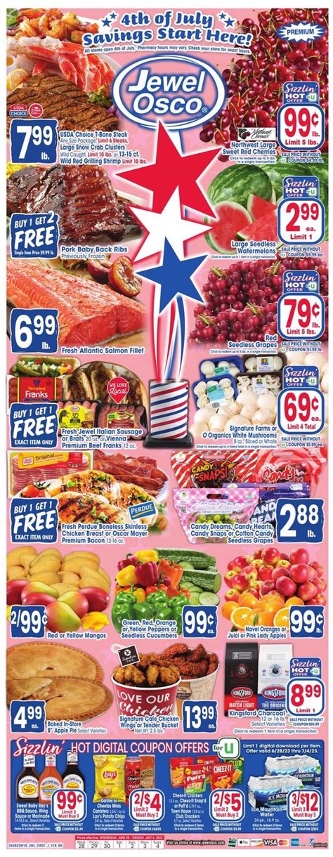 Jewel osco hours july 4. Jewel-Osco Arlington Hts Rd & Golf Rd. 1860 S Arlington Heights Rd. Weekly Ad. Find a Location. $30 Off. on your first DriveUp & Go™ order when you spend $75 or more**. Enter Promo Code SAVE30 at checkout. 