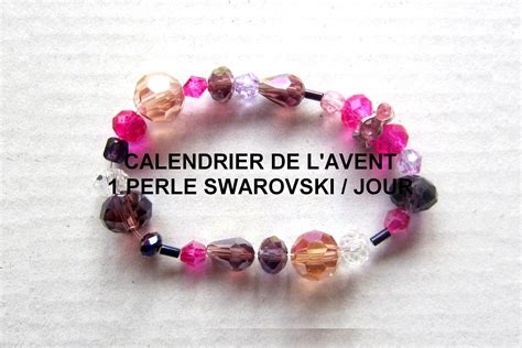 Jewelry Advent calendar Swarovski beads bracelet 1 bead per Etsy