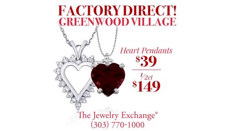 Jewelry exchange greenwood village. 15732 Tustin Village Way, Tustin, CA 92780 | Jewelry Store Info. Here at the Jewelry Exchange, we provide the upmost satisfaction to our customers. We have factory direct deals on our high-quality Jewelry. We have engagement rings, earring studs, loose diamonds, necklaces, tennis bracelets, and more at the fraction of the price. 