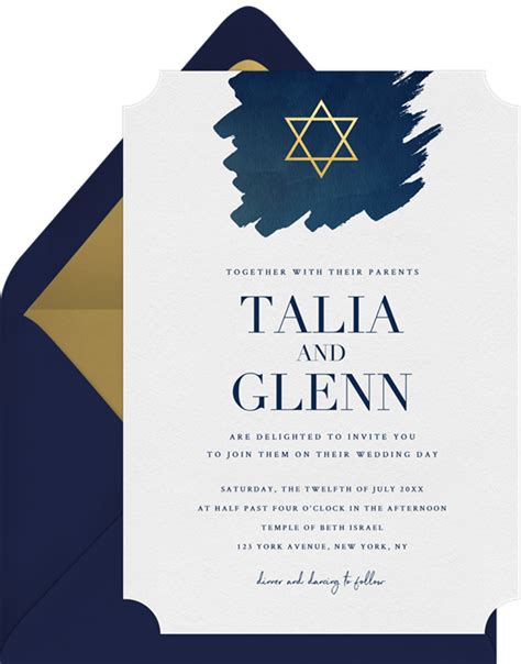 Jewish Wedding Invitation Template