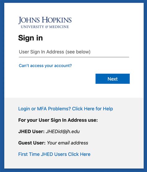 Johns Hopkins Enterprise Directory v.5.life.22.1. Johns Hopkins Enterprise Directory. Continue to the my.jh.edu portal. Use of the Johns Hopkins Enterprise Directory (JHED) Computer System, shall be solely for the business purposes of the Johns Hopkins Institutions. Unauthorized use may subject you to criminal prosecution.