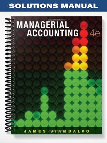 Jiambalvo managerial accounting 4th edition solutions manual. - Royal 435dx cash register user manual.
