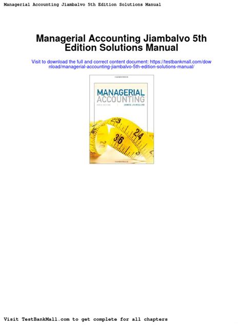 Jiambalvo managerial accounting 5th edition solutions manual. - Les explorateurs du xiii au xvie siècle.