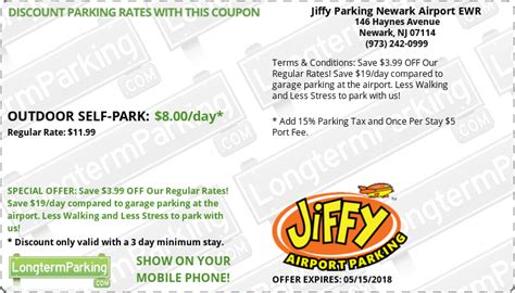  Thank you!!! Search for the best prices for Jiffy Airport Parking Airport Parking at New York John F. Kennedy International Airport. Latest prices: Self uncovered $19.95/day with updated Reviews! 