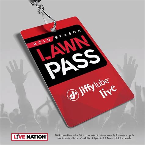 Jiffy lube live lawn pass. Jiffy Lube Live hosts some of the biggest names in the music industry at its 25,000-seat outdoor amphitheater. Located a little over 30 miles from Washington, DC, in Bristow, VA, Jiffy Lube Live offers a wide variety of music genres for concert-goers to enjoy. Concert-goers can choose to select one of the 10,000 reserved seats in the covered section close to the stage or they can opt for the ... 