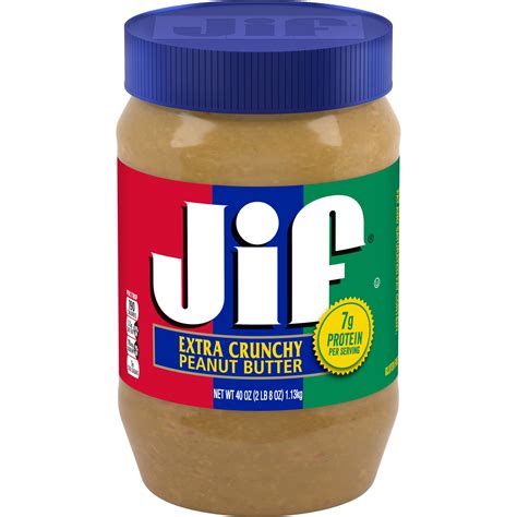 Jiffy peanut butter. readit1096 • 8 yr. ago. I'm probably a generation behind for this subject but if someone handed me a jar of Jiffy peanut butter (assume it's photoshopped because it's clearly Jif in our reality) I wouldn't second guess it. It sounds and looks more correct than Jif, which looks incomplete. 
