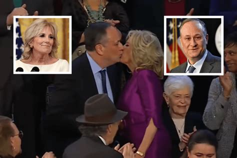 Jill Biden kisses Doug Emhoff, Kamala Harris’ husband, …