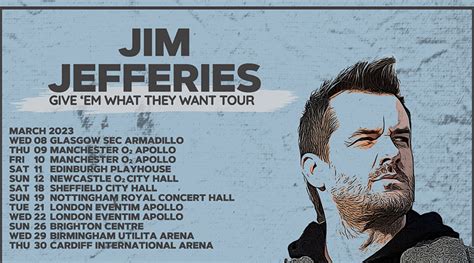 Jim Jefferies Sheffield City Hall Saturday 18th March 2024