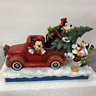 Jim Shore Mickey Donald Minnie Goofy Red Pickup Truck Loads …