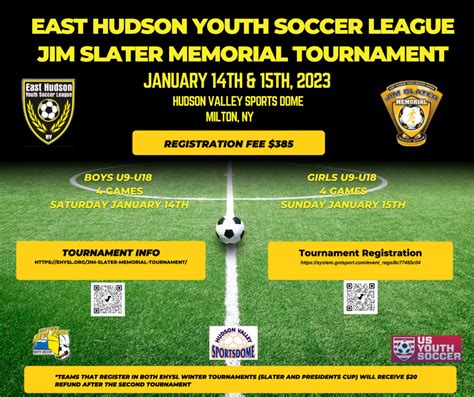 Jim Slater Memorial Tournament - East Hudson Youth Soccer …