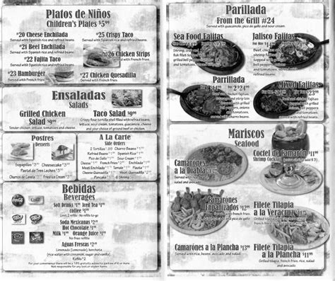 Jimador bar and grill menu. Visitors may eat nicely cooked beef fajitas, enchiladas and guacamole at El Jimador. That's a good idea to order tasty ice cream. Margaritas that you will try are delicious. This place is famous for its great service and friendly staff, that is always ready to help you. Pay reasonable prices for eating at this spot. 