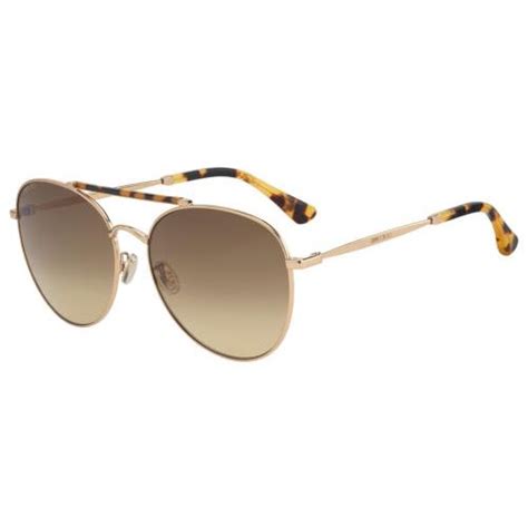 Jimmy Choo Abbie/g/s 06j Womens Aviator Sunglasses Gold …