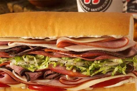 Provolone cheese. Roast beef, turkey breast, or bacon. Avocado spread, mustard, mayo, or oil and vinegar. Veggies (including lettuce, tomato, sprouts, peppers, cucumber, pickles, and onion) To keep to a diabetes-friendly diet at Jimmy John's, choose the turkey breast protein with veggies (as in a Turkey Tom) sandwich.