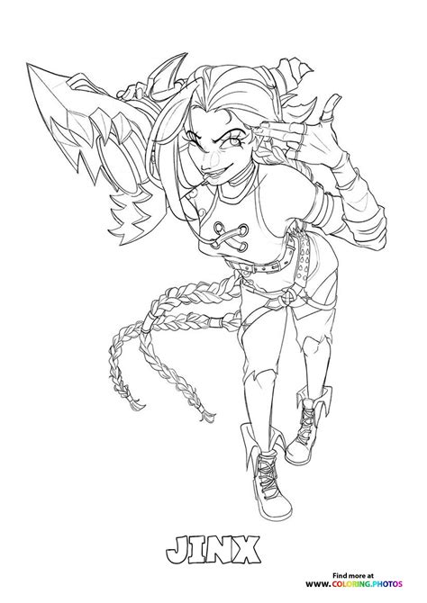 Jinx Arcane Coloring Page
