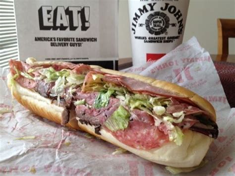 Jj gargantuan calories. Calories in Jimmy John's J.J. Gargantuan 8" French Slub Sandwich. Jimmy John's Nutrition Facts and Calories. Nutrition Facts. Amount Per Serving: 1100 Cal %DV* Total Fat: 50 g: 76.9 % Saturated Fat: 15 g: 75 % ... How long would it take to burn off 1100 Calories of Plain or Buttermilk Biscuit, lower fat, refrigerated ? Running. 77.3 minutes. 