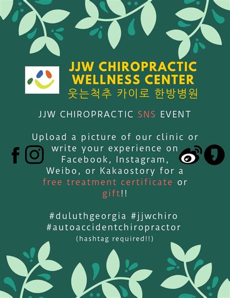 Jjw chiropractic wellness center. 3725 Old Norcross Rd Ste 100, Duluth, GA 30096. 678-735-7474. JJW Chiropractic Wellness Center 