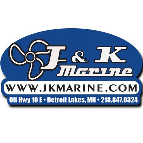About J&K Marine: J&K Marine - Dealer Service: Detroit Lakes is located at 24147 Wine Lake Rd in Detroit Lakes, MN - Becker County and is a business listed in the categories Marine Equipment & Supplies, Boat Dealers, Boat Equipment Supplies & Services, Boat Lifts & Hoists, Docks, Outboard Motors, Docks Operations & Management, Boat Hoists & Lifts, Boat Equipment & Supplies Repair, Boat Hoists .... 