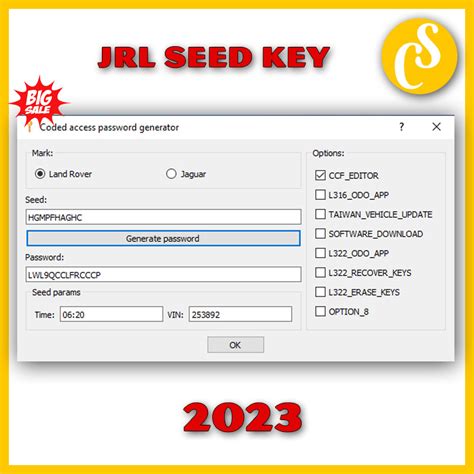 Jlr seed code.  Get advanced JLR diagnostics with the JLR SDD Access Seed Cod...