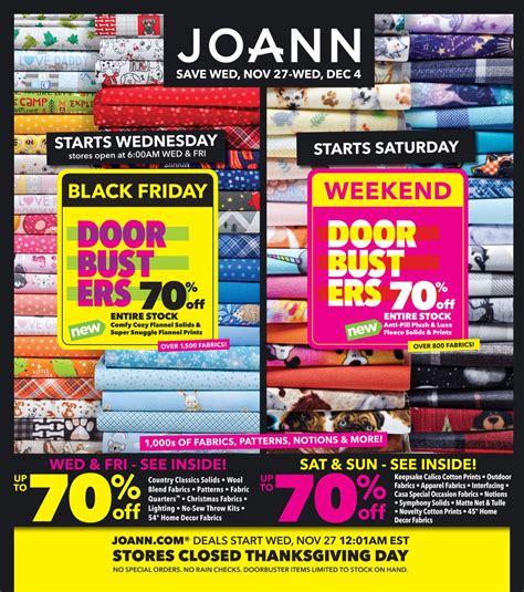 Discover the latest Jo-Ann weekly circular, applicable from February 05 – February 16, 2023. Browse the weekly Jo-Ann advertisements on the web and uncover fresh discounts each week on sought-after brands and merchandise. Take advantage of the opportunity to save big on your preferred products, like Mohawk Home Carpets & Pads, …. 