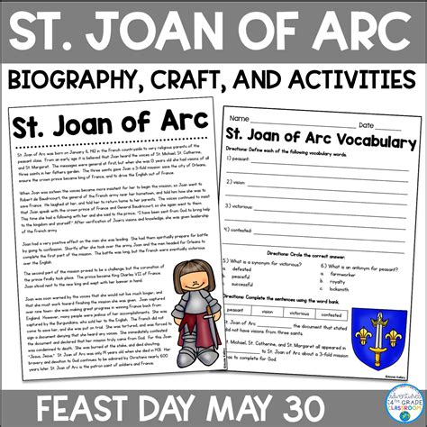 Joan of arc biography powerpoint lesson plan