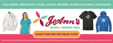 JoAnn’s Uniforms and Embroidery Works understands first impressions last. Set your team or business apart. All printing, embroidery and graphic design is done in house which provides exceptional service with competitive pricing.. 
