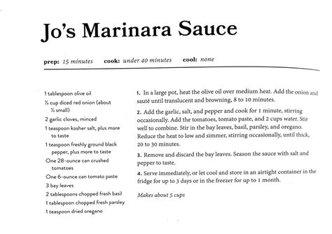 Joanna gaines marinara sauce. Add the onions, garlic, and carrots and cook for 4 to 5 minutes, stirring occasionally. Pour the tomatoes and juice in a large bowl and use your hands to gently squish/smush the tomatoes so that the juices are released and they are all broken up. Add the contents of the bowl to the pot and stir. Add the salt, pepper, sugar, and oregano (or ... 