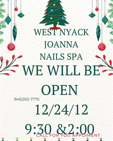 West Nyack Joanna Nail SPA. West Nyack Joanna Nail SPA is located at 726 W Nyack Rd in West Nyack, New York 10994. West Nyack Joanna Nail SPA can be contacted via phone at (845) 353-7775 for pricing, hours and directions.. 