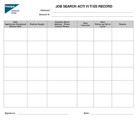 Job Application Log Template Free Log Templates