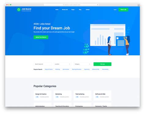 Job Board 2 Best Job Directory Website Template Design 2022 Colorlib